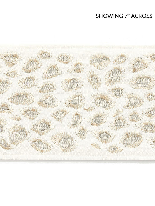 Scalamandre Catwalk Embroidered Tape Pearl Trim Sample SCT33340001