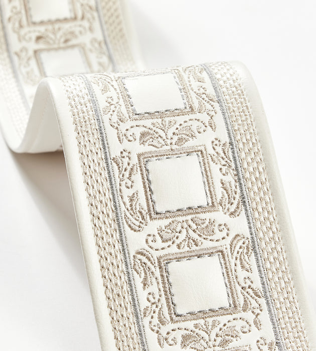 Scalamandre Archduke Embroidered Tape Ivory Trim SCT33390001