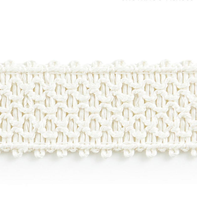 Scalamandre Ansa Linen Braid Blanc Trim Sample SCV12450001