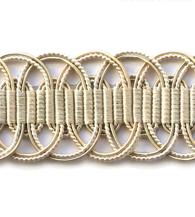 Scalamandre Le Mans Linen Whites Trim Sample SCV8750001