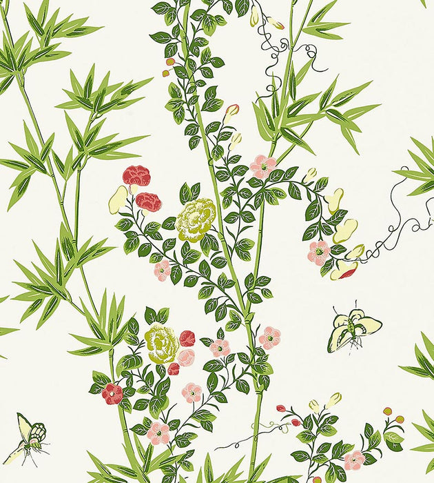 Scalamandre Jardin De Chine Spring Wallpaper Sample SCWP883750001