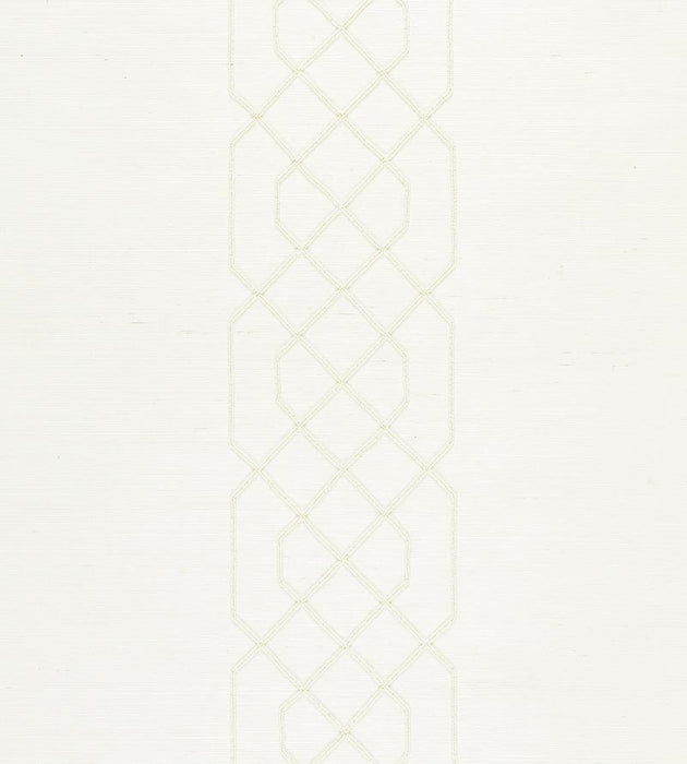 Scalamandre Adelaide Beaded Sisal Ivory Wallpaper SCWP883850001