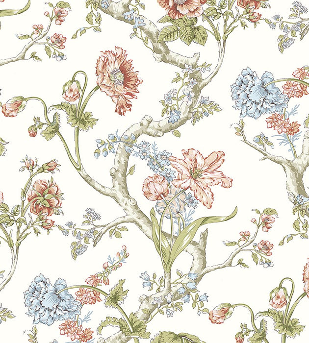Scalamandre Andrew Jackson Floral Countryside Wallpaper SCWP884320001