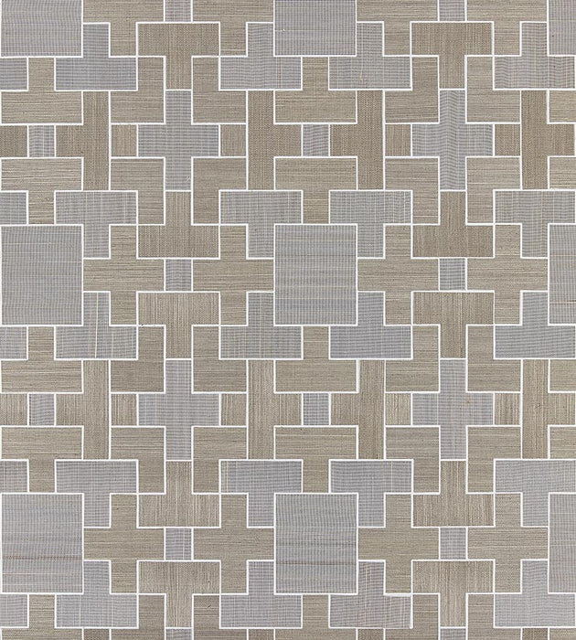 Scalamandre Allegro - Sisal Dove Wallpaper Sample SCWP884710001