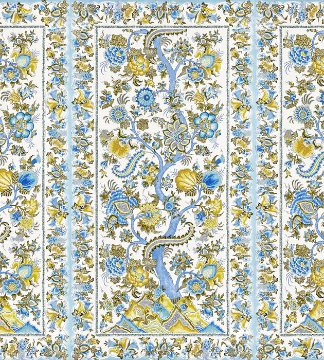 Scalamandre Metropolitan Palampore - Mural Sky And Sunlight Wallcovering Sample SCWP885670001