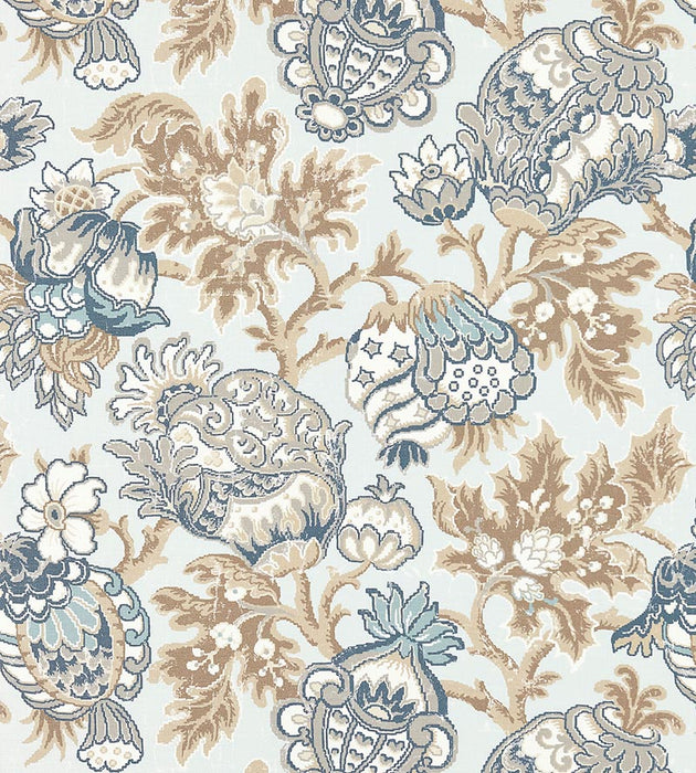 Scalamandre Canterbury Linen Print Sky Fabric SC165930002