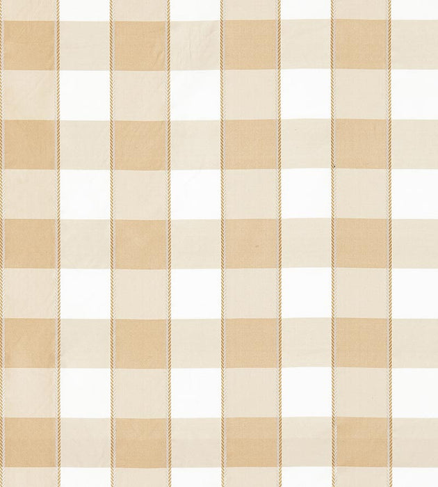 Scalamandre Chelsea Check Flax Fabric SC270240002