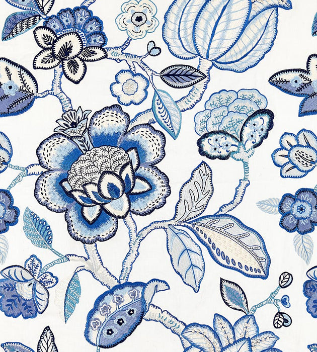 Scalamandre Coromandel Embroidery Porcelain Fabric SC271260002
