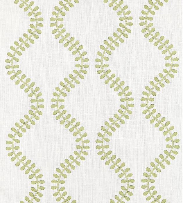 Scalamandre Foglia Embroidery Celery Fabric SC271270002