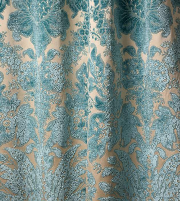 Scalamandre Regis Velvet Damask Azure Fabric SC273210002