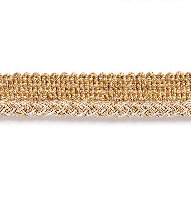 Scalamandre Georgica Braided Cord Camel Trim Sample SCC3030002