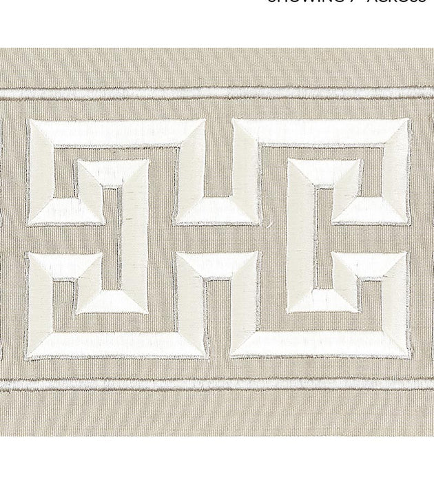Scalamandre Imperial Embroidered Tape Pearl Grey Trim SCT32800002