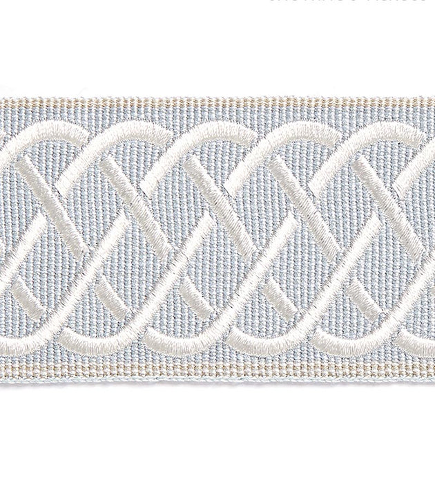 Scalamandre Helix Embroidered Tape Mineral Trim Sample SCT32840002