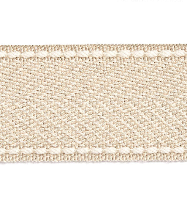 Scalamandre Montauk Herringbone Tape Linen Trim Sample SCT32850002