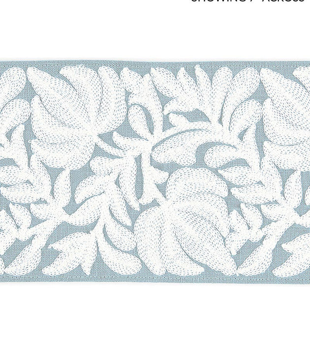 Scalamandre Coventry Embroidered Tape Sky Trim Sample SCT32960002