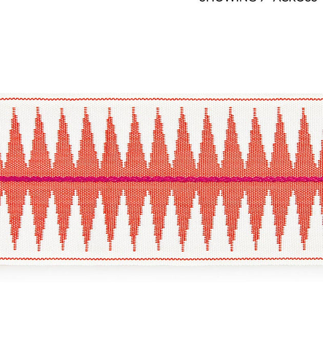 Scalamandre Soleil Tape Coral Trim Sample SCT33080002