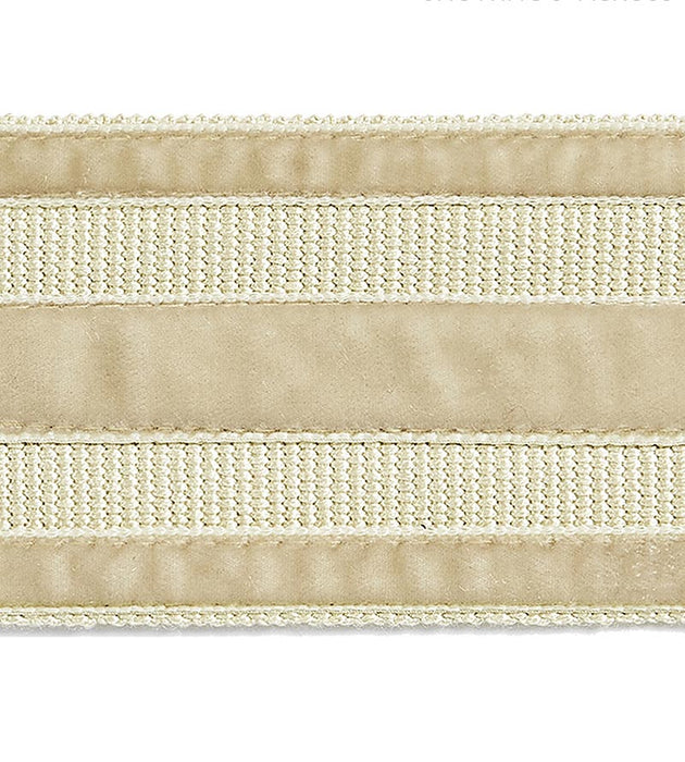 Scalamandre Runway Velvet Tape Light Camel Trim Sample SCT33250002