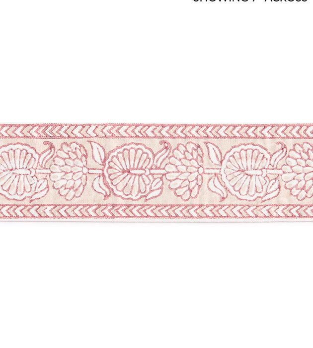 Scalamandre Tulsi Block Print Tape Coral Spice Trim Sample SCT33280002