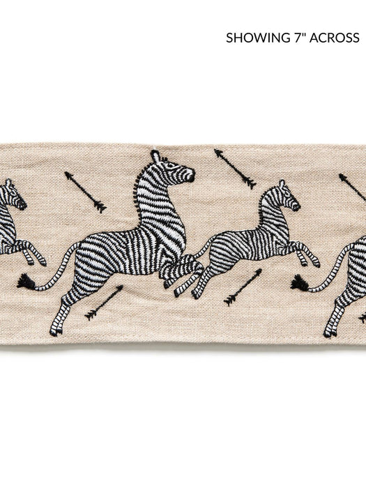 Scalamandre Zebras Embroidered Tape Linen Trim SCT33320002