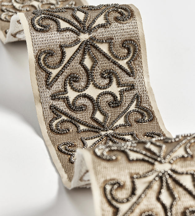 Scalamandre Saxony Embellished Tape Bronze Trim SCT33370002