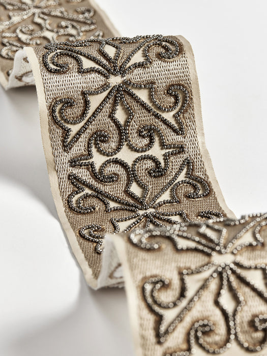 Scalamandre Saxony Embellished Tape Bronze Trim SCT33370002