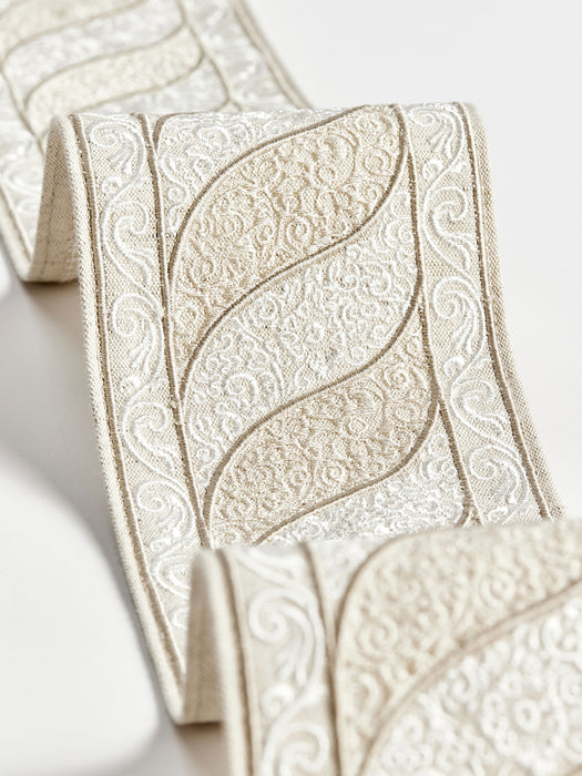 Scalamandre Paisley Embroidered Tape Fawn Trim SCT33400002