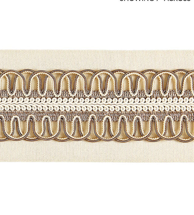 Scalamandre Colette Braided Tape Bisque Trim Sample SCV12420002