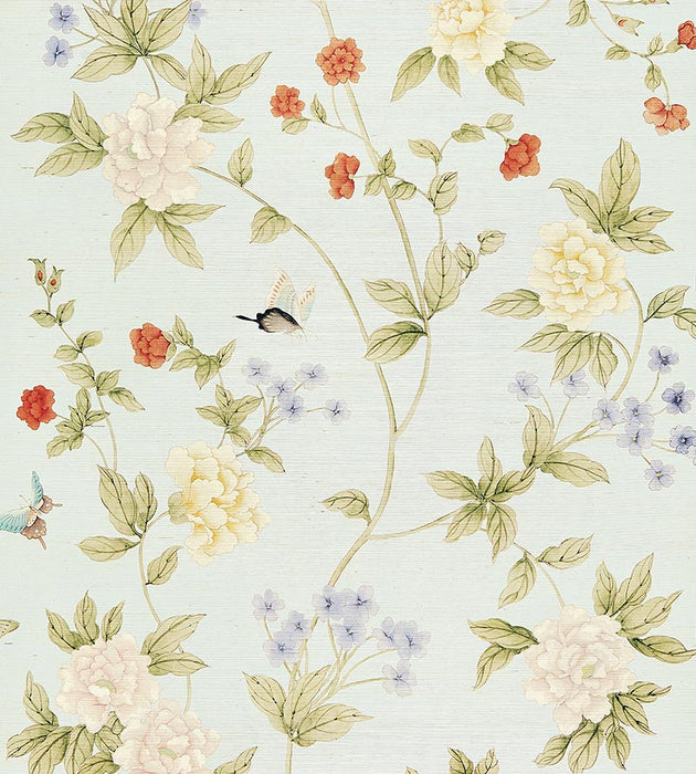 Scalamandre Luoyang Garden Sisal Sky Wallpaper SCWP883820002