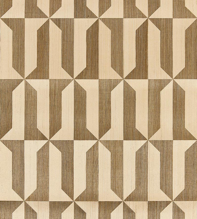 Scalamandre Mezzo - Sisal Champagne & Galleon Gold Wallpaper SCWP884630002