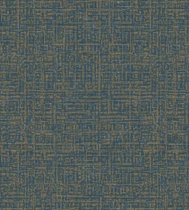 Scalamandre Chieti Blue Walnut Wallpaper Sample SCWP885020002