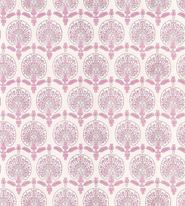 Scalamandre Karanfil Block Print Wallpaper Rose Petal Wallcovering Sample SCWP885600002