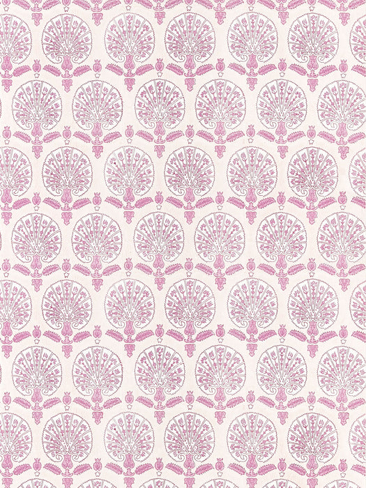 Scalamandre Karanfil Block Print Rose Petal Wallpaper Sample SCWP885600002