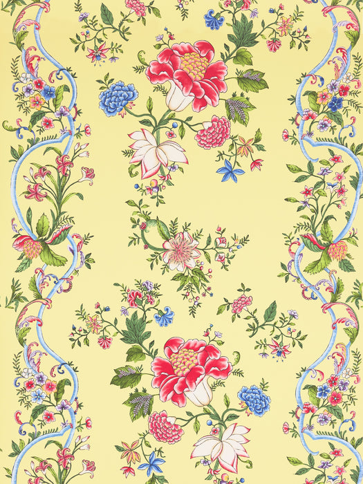 Scalamandre Camellia Trellis Butter Blue Wallpaper SCWP885660002