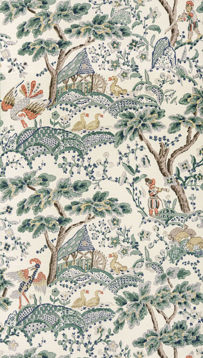 Scalamandre Kelmescott Leaf On Ivory Wallpaper SCWP885880002