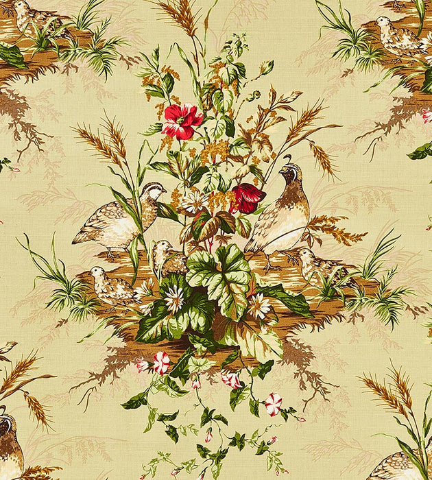Scalamandre Edwin'S Covey Linen Print Multi On Willow Fabric Sample SC163100003