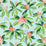 Scalamandre Rhododendron - Outdoor Coral On Aqua Fabric SC16454M0003