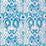 Scalamandre Greystone Blues On Cream Fabric SC165270003
