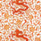 Scalamandre Chi'En Dragon Linen Print Persimmon Fabric SC165580003