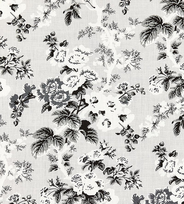 Scalamandre Ascot Linen Print French Grey Fabric SC166020003