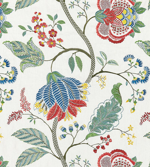 Scalamandre Palampore Embroidery Bloom Fabric Sample SC271750003