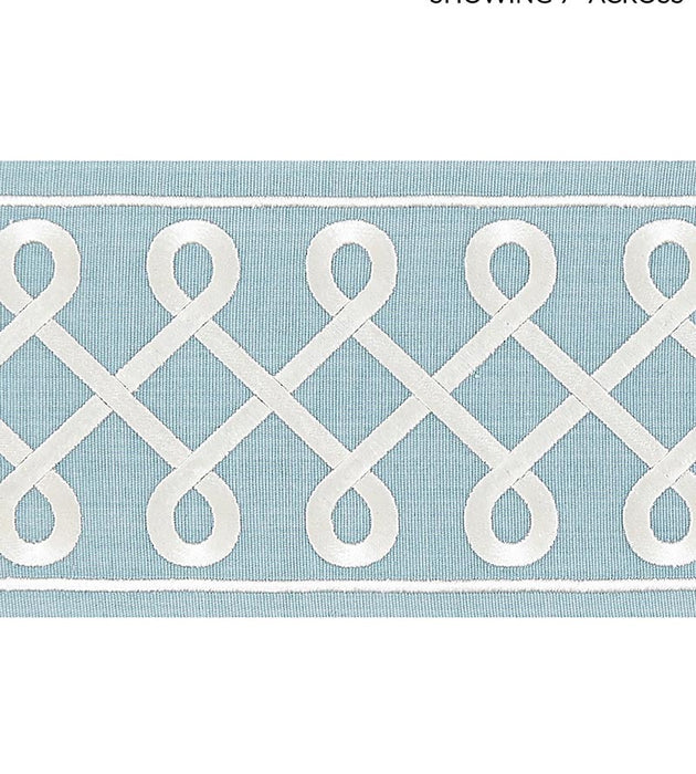 Scalamandre Soutache Embroidered Tape Sky Trim Sample SCT32810003
