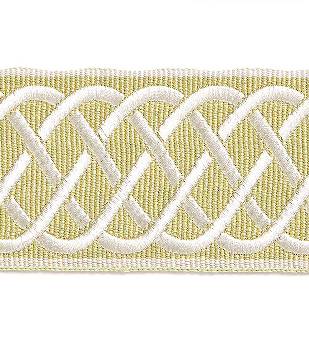 Scalamandre Helix Embroidered Tape Lettuce Trim Sample SCT32840003