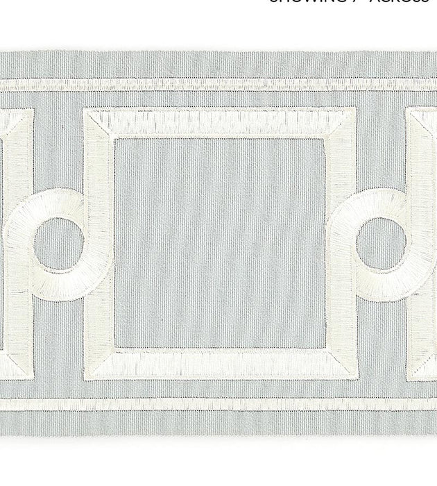 Scalamandre Square Link Embroidered Tape Rain Trim Sample SCT32870003
