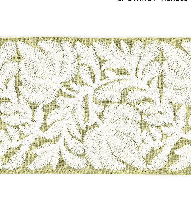 Scalamandre Coventry Embroidered Tape Celery Trim SCT32960003