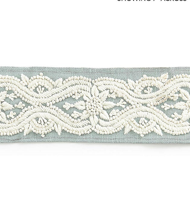 Scalamandre Linnea Embroidered Tape Skylight Trim Sample SCT32980003