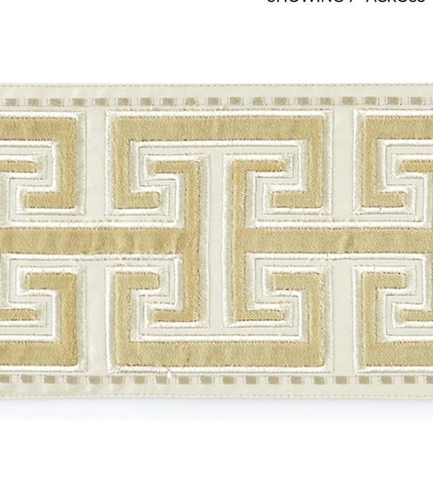 Scalamandre Luxor Velvet Tape Sand Trim Sample SCT33040003