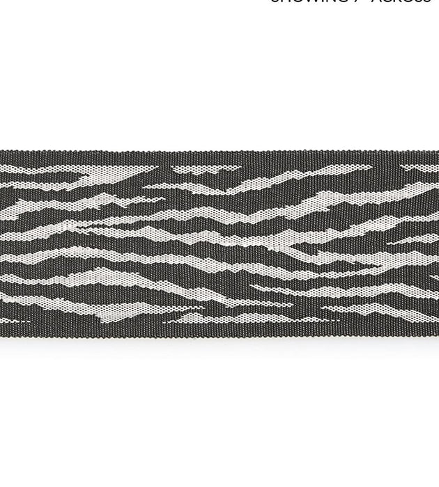Scalamandre Tiger Tape Charcoal Trim Sample SCT33100003