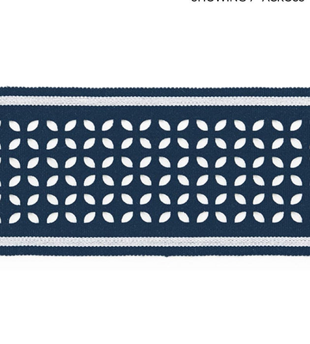 Scalamandre Cassis Laser Cut Tape Navy Trim Sample SCT33230003