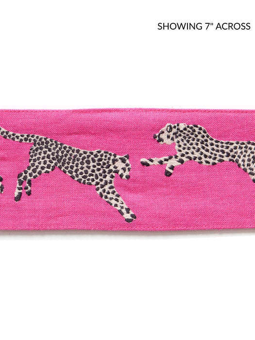 Scalamandre Leaping Cheetah Embrdry Tape Bubblegum Trim SCT33310003