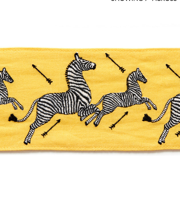 Scalamandre Zebras Embroidered Tape Yellow Trim SCT33320003